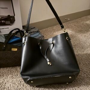 Rachel Roy black bucket bag